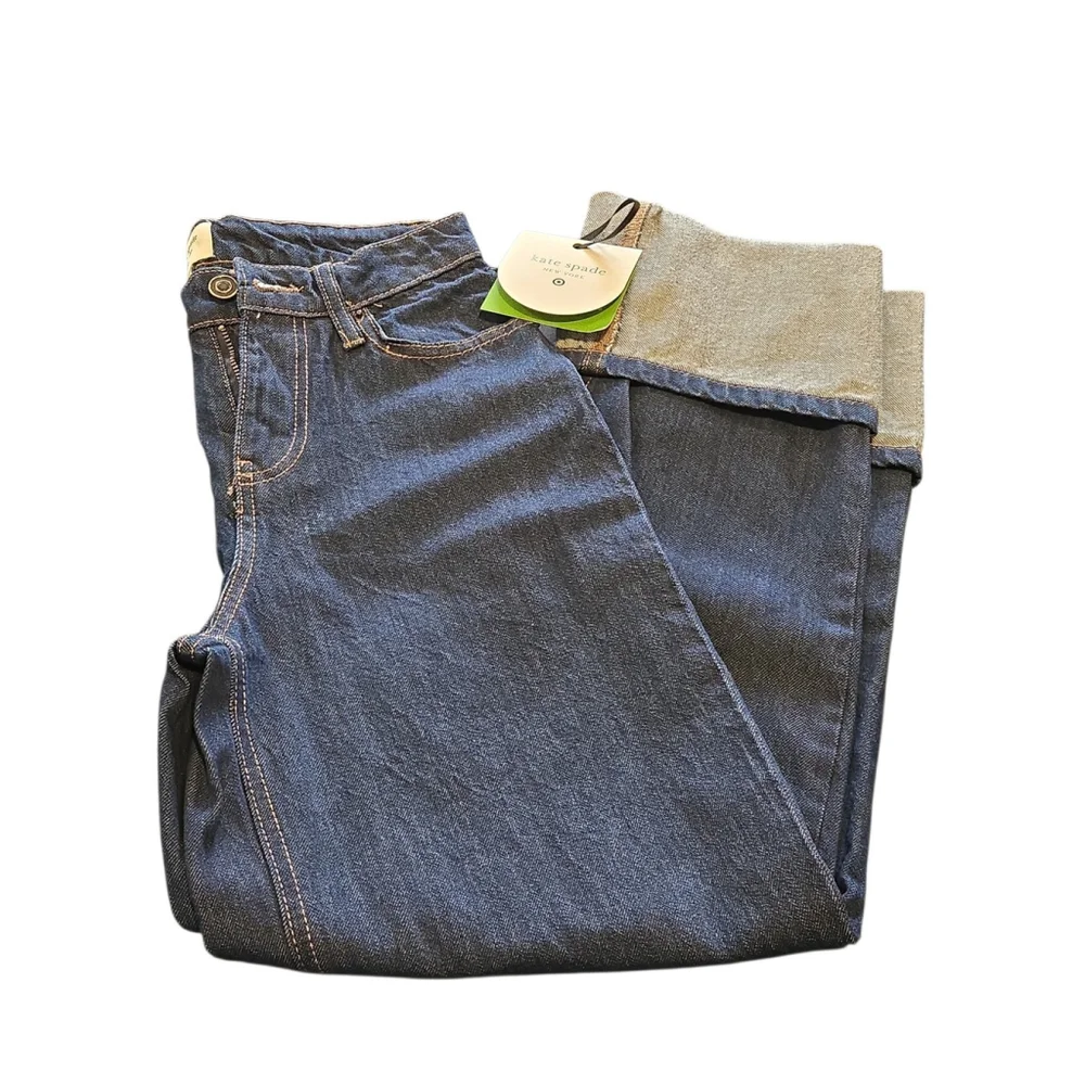 Kate Spade New York x Target 24 X 27” Straight Leg Wide Cuff Jeans Sz 00 (C-42)